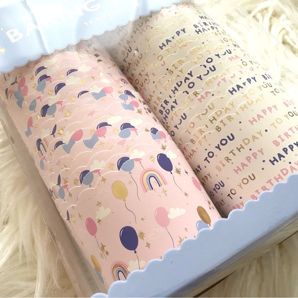 My Mind’s Eye 50 Pack Birthday Pastel Pink Purple Rainbow 5oz Party Baking Cups - Picture 5 of 5